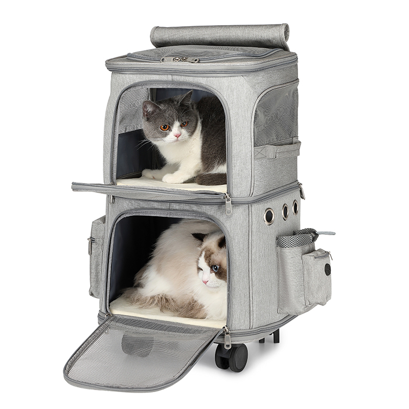 Custom cat luggage carrier with wheels manufacturer