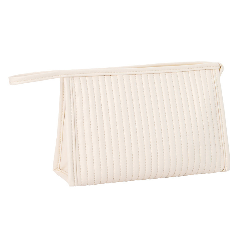 Quilted designer makeup bag